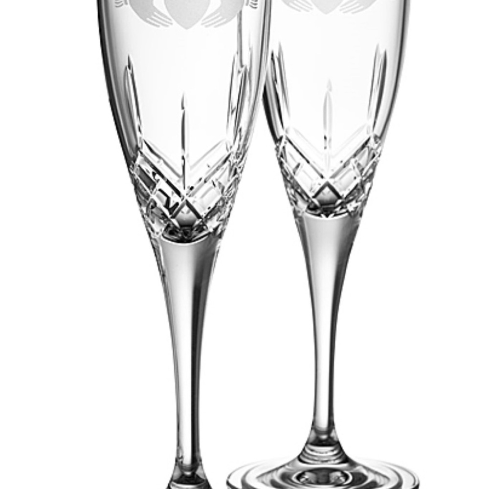 Crystal Champagne Flutes - Set of 2